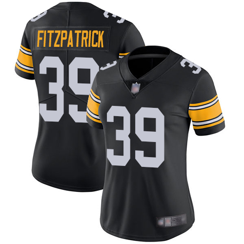 Women Pittsburgh Steelers Football #39 Limited Black Minkah Fitzpatrick Alternate Vapor Untouchable Nike NFL Jersey